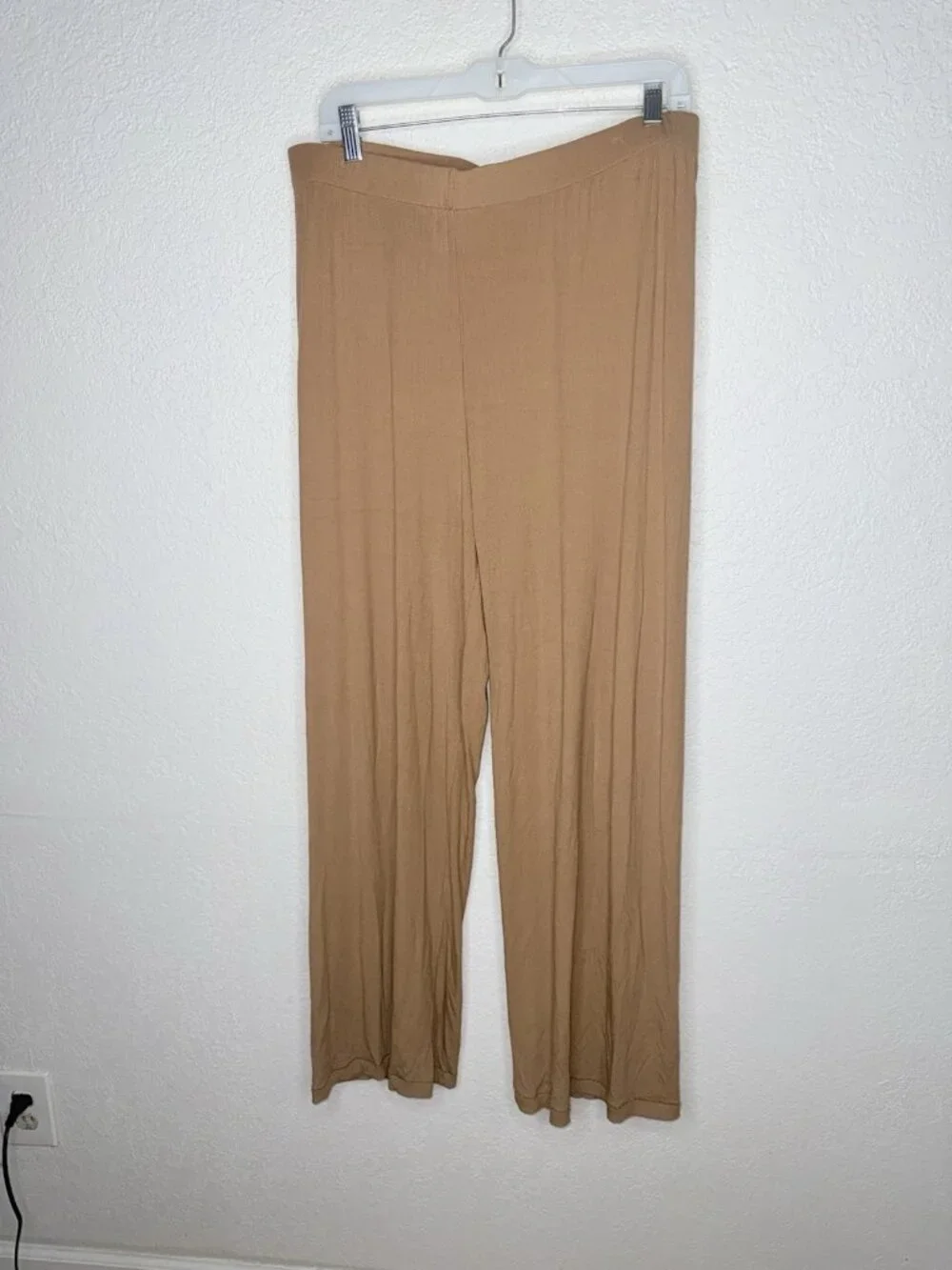 Skims Ribbed Soft Lounge Pants Wide Leg Modal Stretch Comfort Size Large F1 - Picture 2 of 5